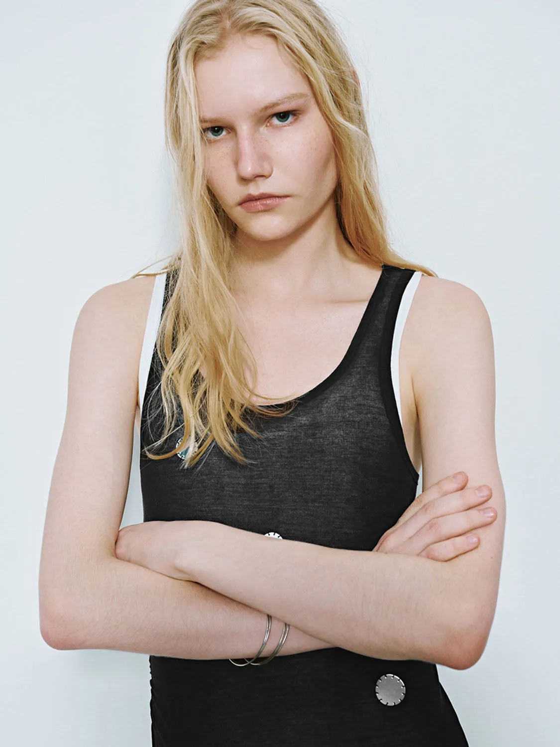 Asymmetrical Hem Skinny Tank Tops sold by Urban Revivo product image thumbnail 5