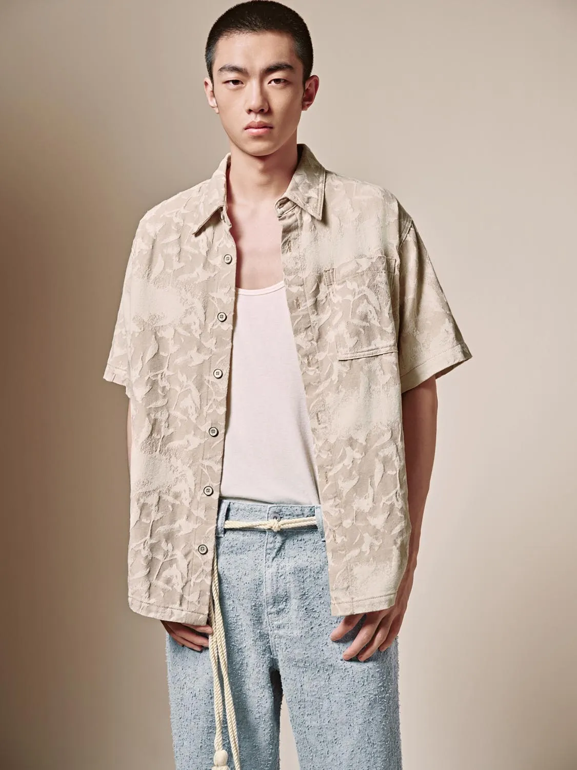 Denim Short Sleeve Shirts sold by Urban Revivo