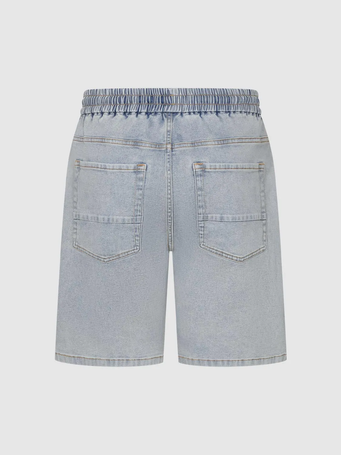 Denim Drawstring Shorts sold by Urban Revivo product image thumbnail 2