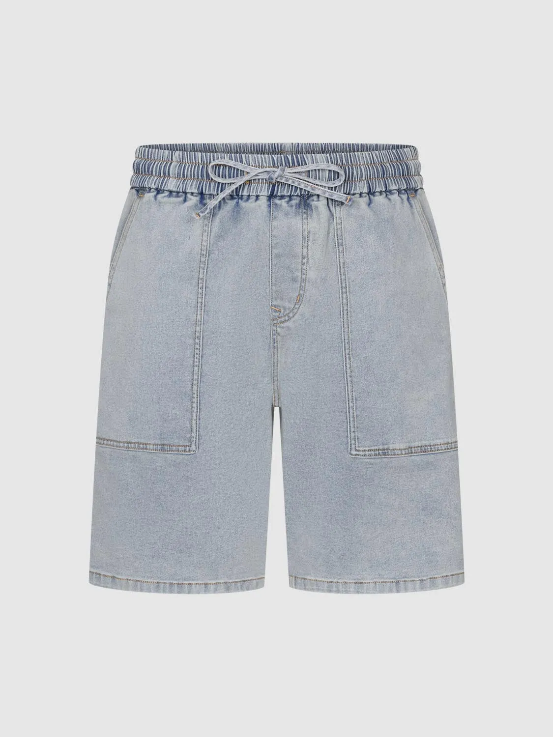 Denim Drawstring Shorts sold by Urban Revivo