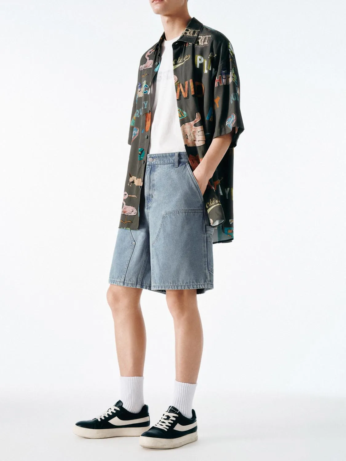 Denim Shorts sold by Urban Revivo product image thumbnail 3