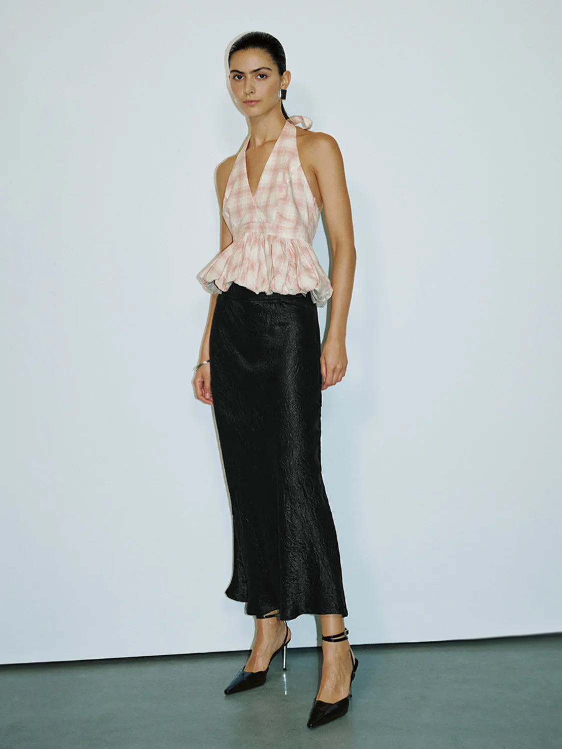 Halter Neck Ruffle Hem Cami Tops sold by Urban Revivo product image thumbnail 4
