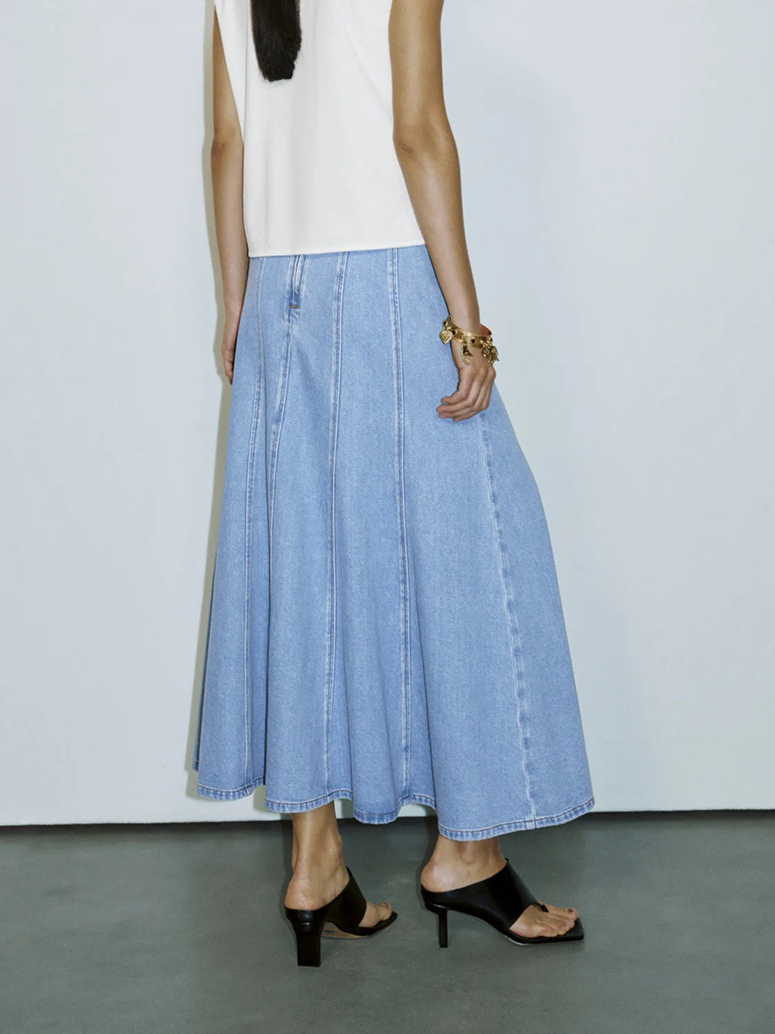 Denim Maxi Skirts sold by Urban Revivo product image thumbnail 3