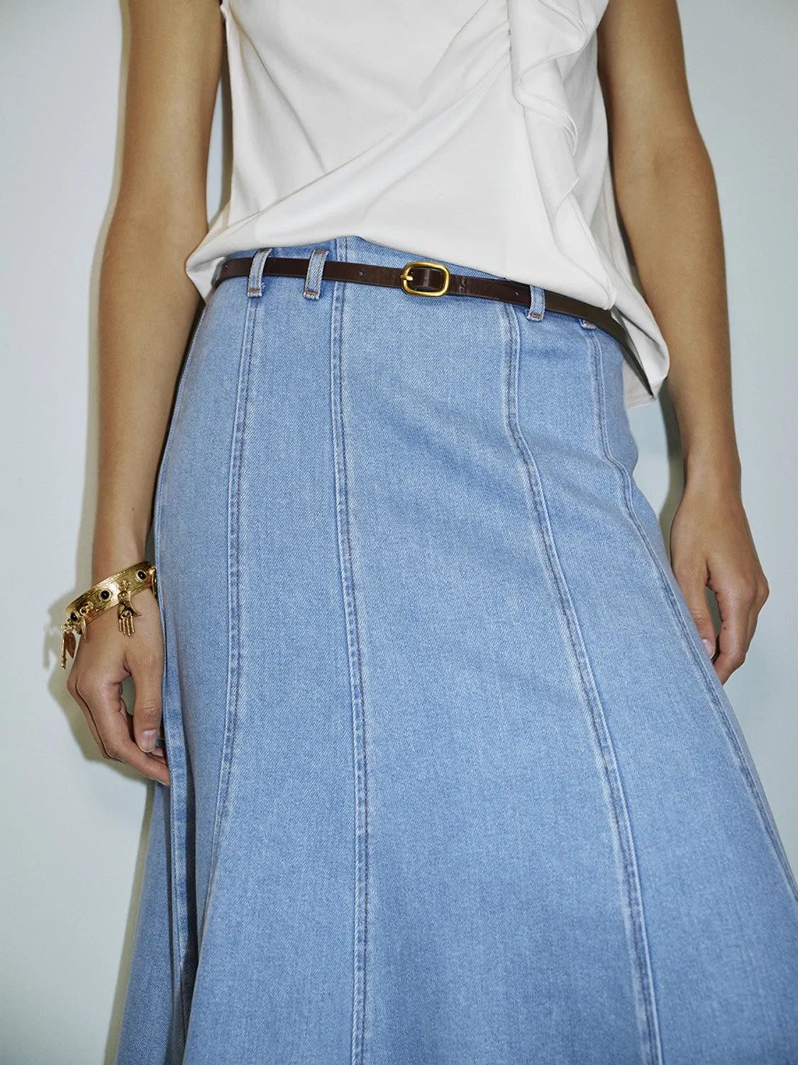 Denim Maxi Skirts sold by Urban Revivo product image thumbnail 4