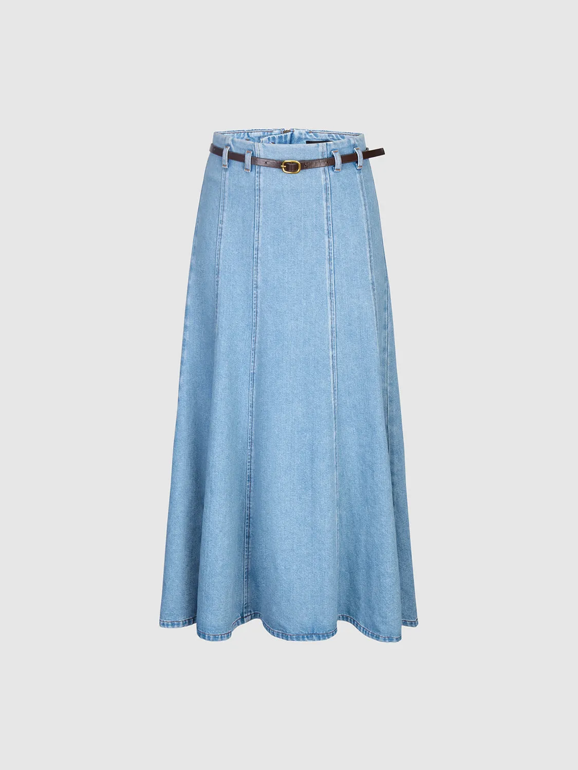 Denim Maxi Skirts sold by Urban Revivo