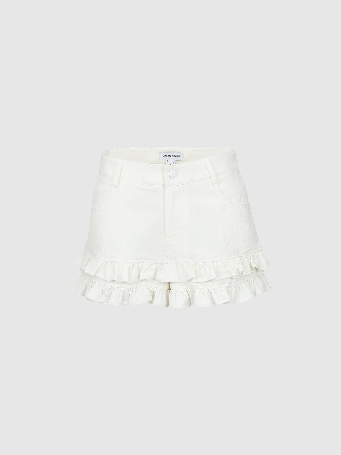 Ruffle Hem Shorts sold by Urban Revivo