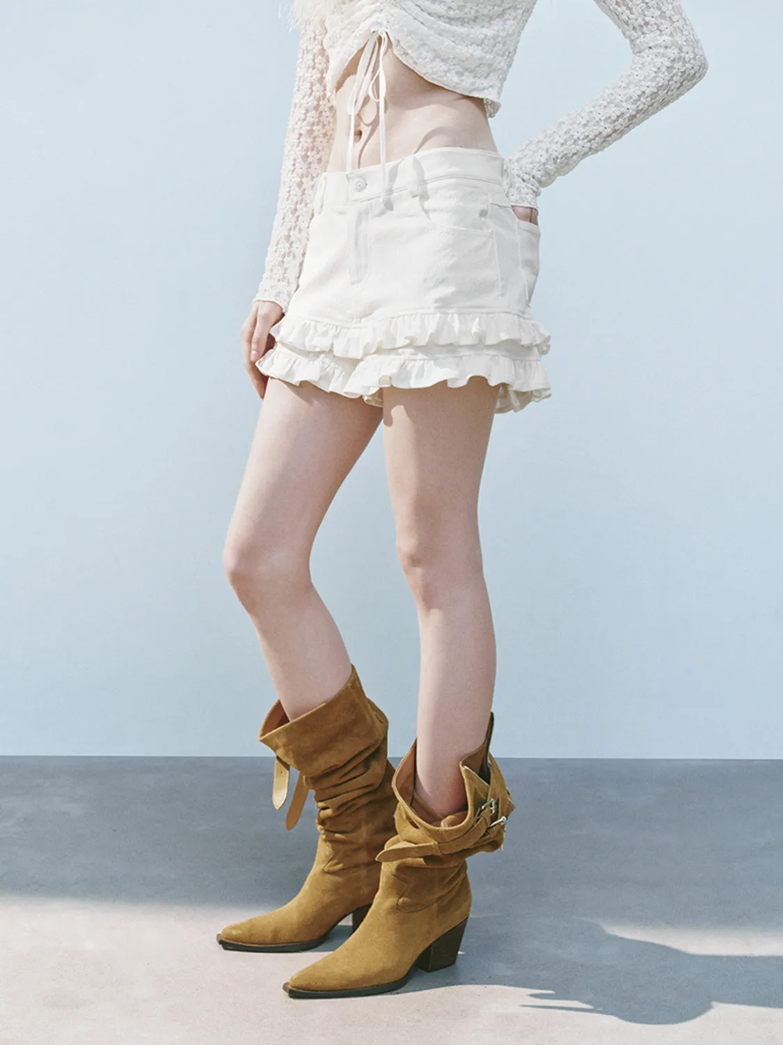 Ruffle Hem Shorts sold by Urban Revivo product image thumbnail 3