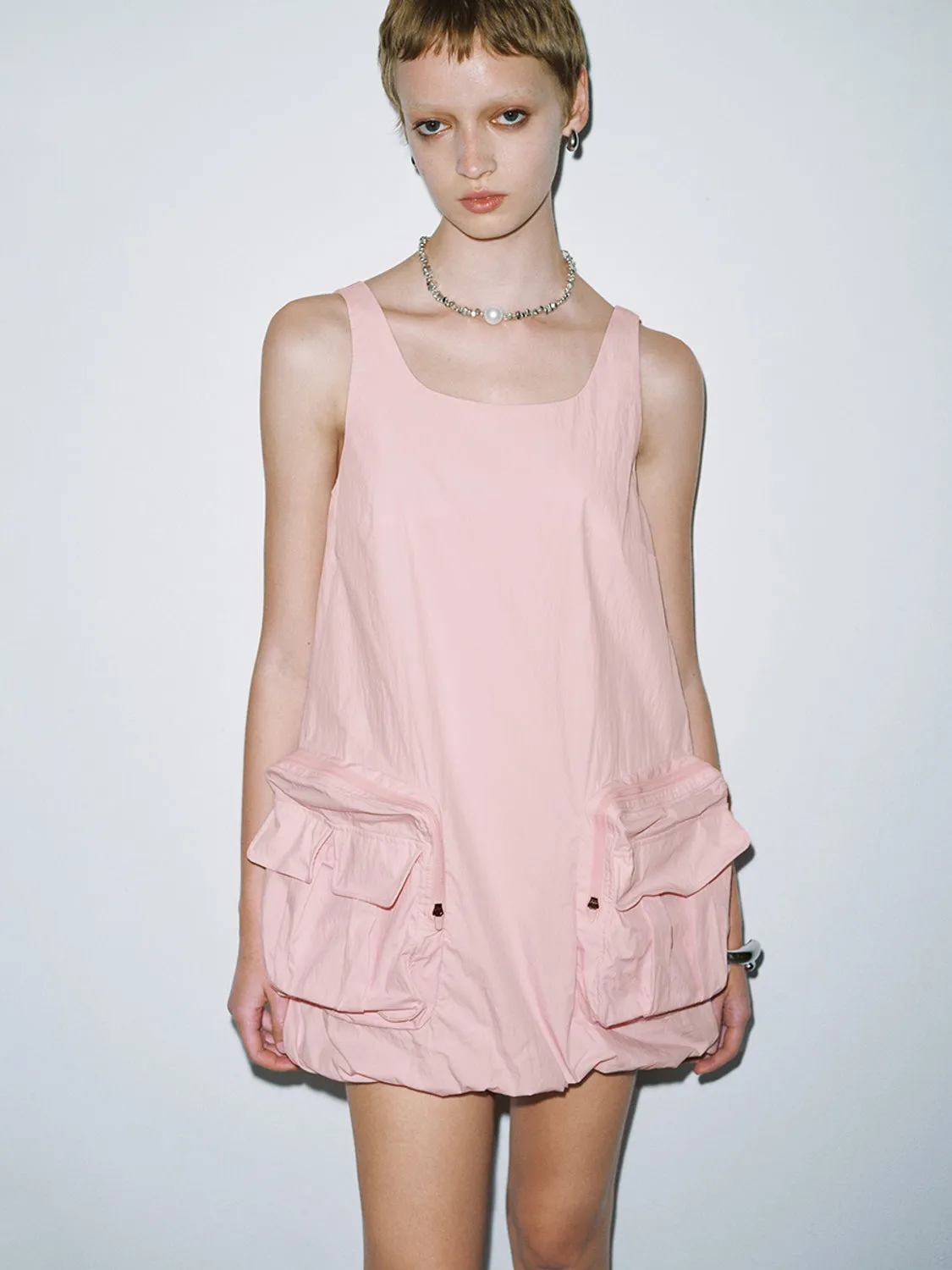 Flap Pocket Loose A-Line Dresses sold by Urban Revivo product image thumbnail 5