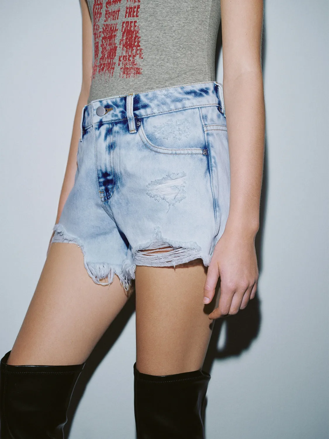 Vogue Denim Shorts sold by Urban Revivo product image thumbnail 4