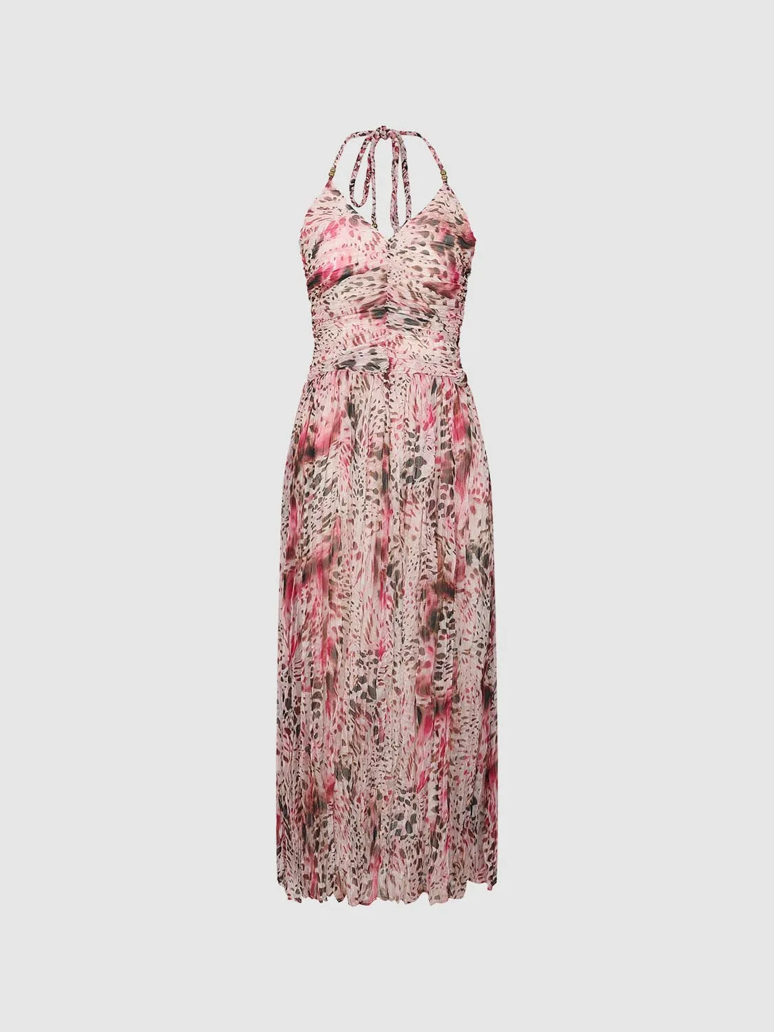 Floral Halter Neck Straight Dresses sold by Urban Revivo product image thumbnail 3