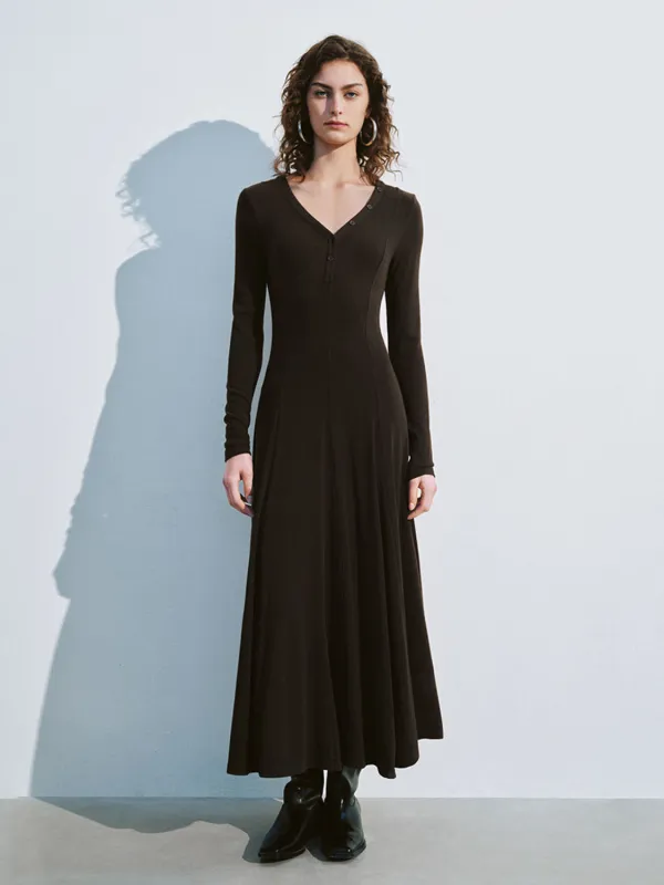 V-Neck Skinny A-Line Dresses sold by Urban Revivo