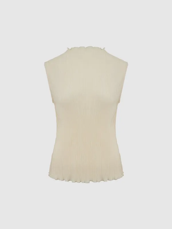 Mock Neck Sleeveless Skinny T-Shirts sold by Urban Revivo