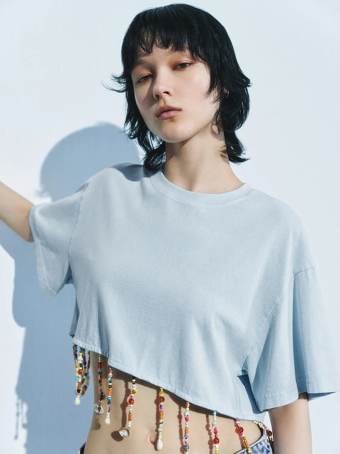 Cropped Short Sleeve T-Shirts sold by Urban Revivo product image thumbnail 3