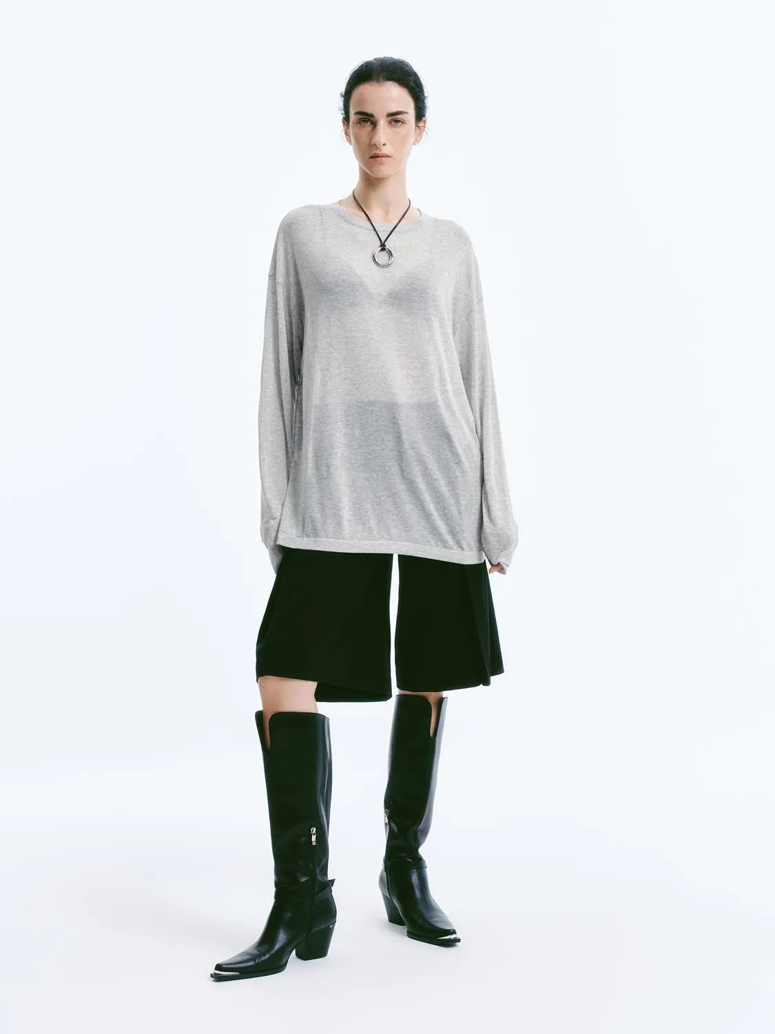 Knitted Long Sleeve T-Shirts sold by Urban Revivo product image thumbnail 4