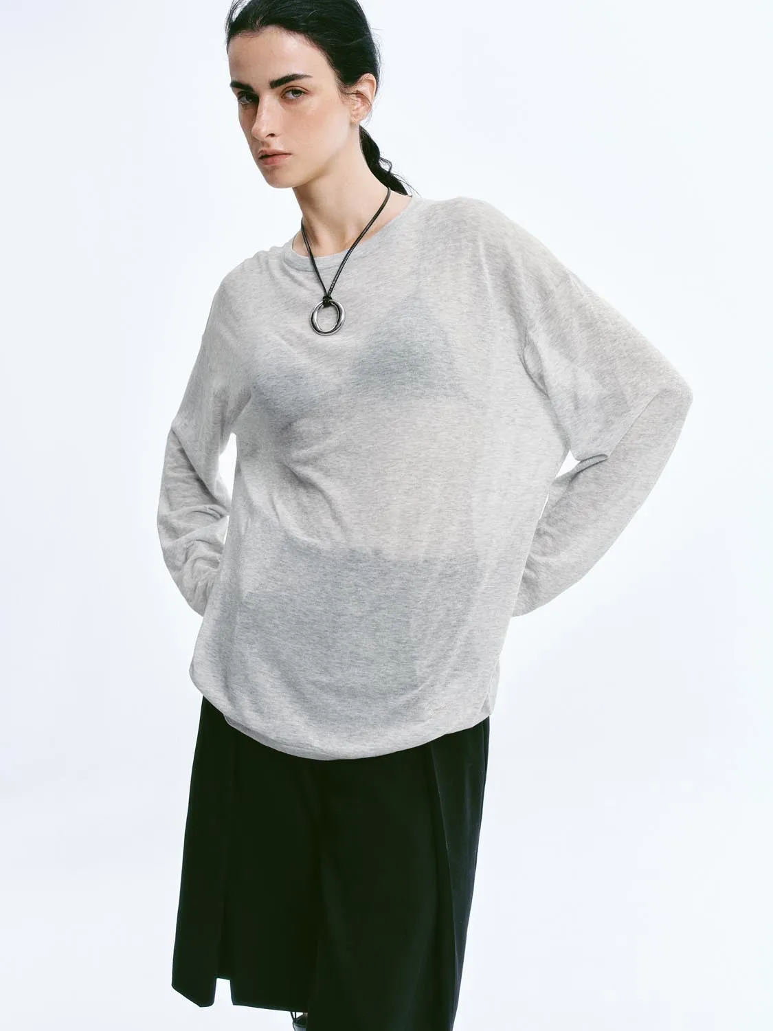 Knitted Long Sleeve T-Shirts sold by Urban Revivo product image thumbnail 2