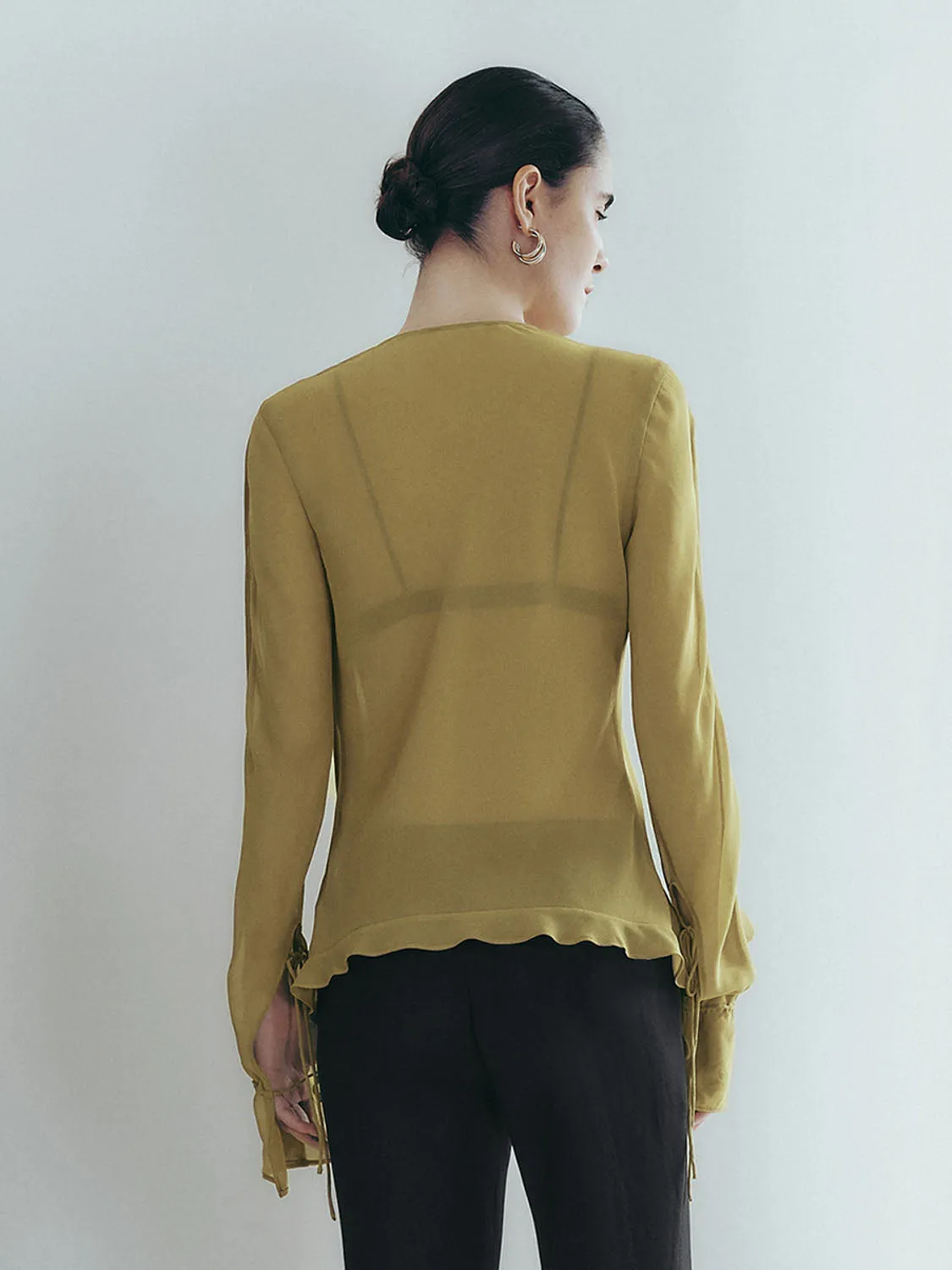 Lace Up Front Shirts sold by Urban Revivo product image thumbnail 2