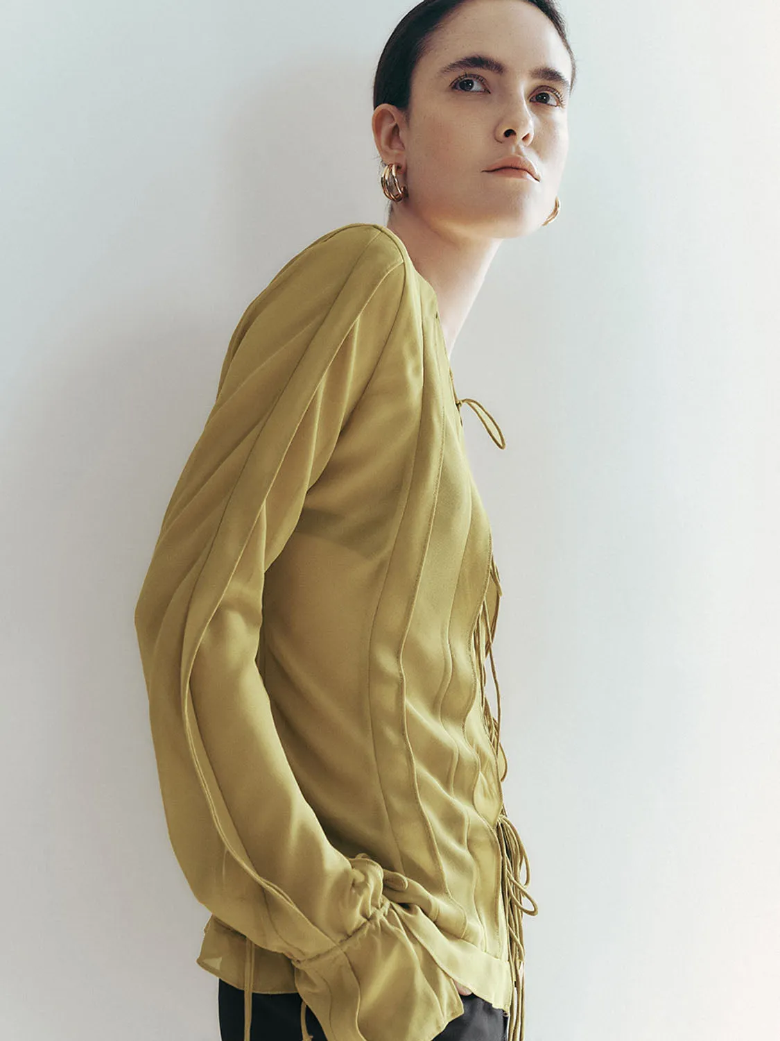 Lace Up Front Shirts sold by Urban Revivo product image thumbnail 3