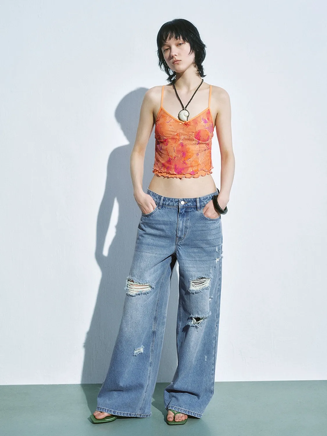 Ripped Denim Jeans sold by Urban Revivo product image thumbnail 5