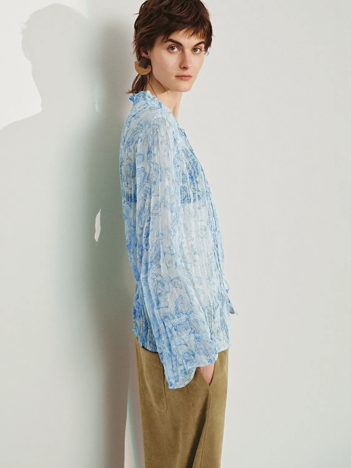 Sheer Floral Shirts sold by Urban Revivo product image thumbnail 3