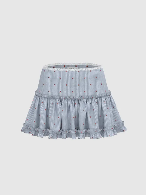 Striped A-Line Skirts sold by Urban Revivo