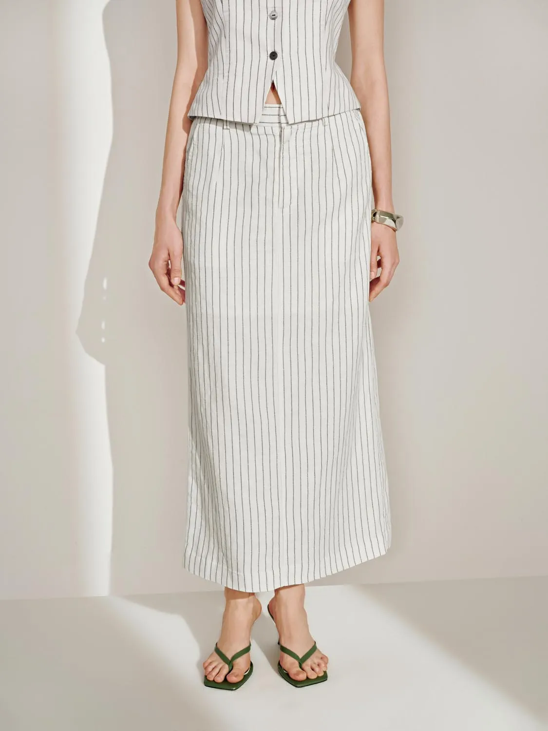 Striped Straight Skirts sold by Urban Revivo product image thumbnail 2