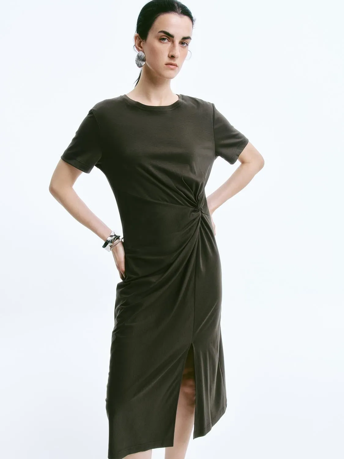 Twisted Front A-Line Dresses sold by Urban Revivo product image thumbnail 4