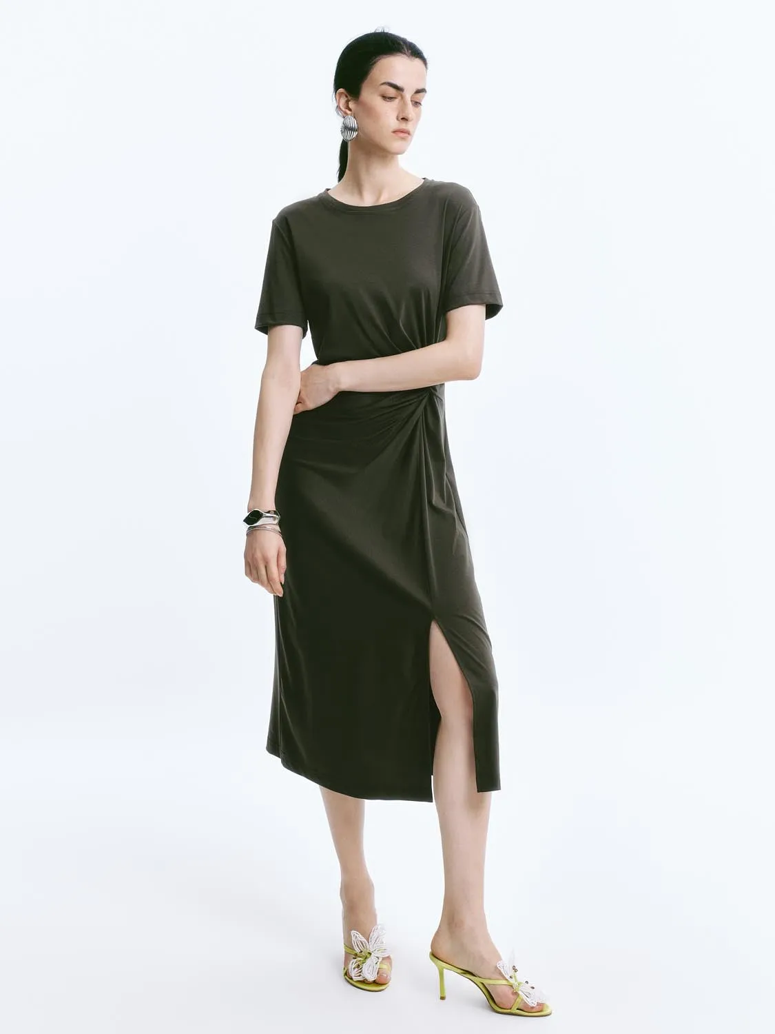 Twisted Front A-Line Dresses sold by Urban Revivo product image thumbnail 5