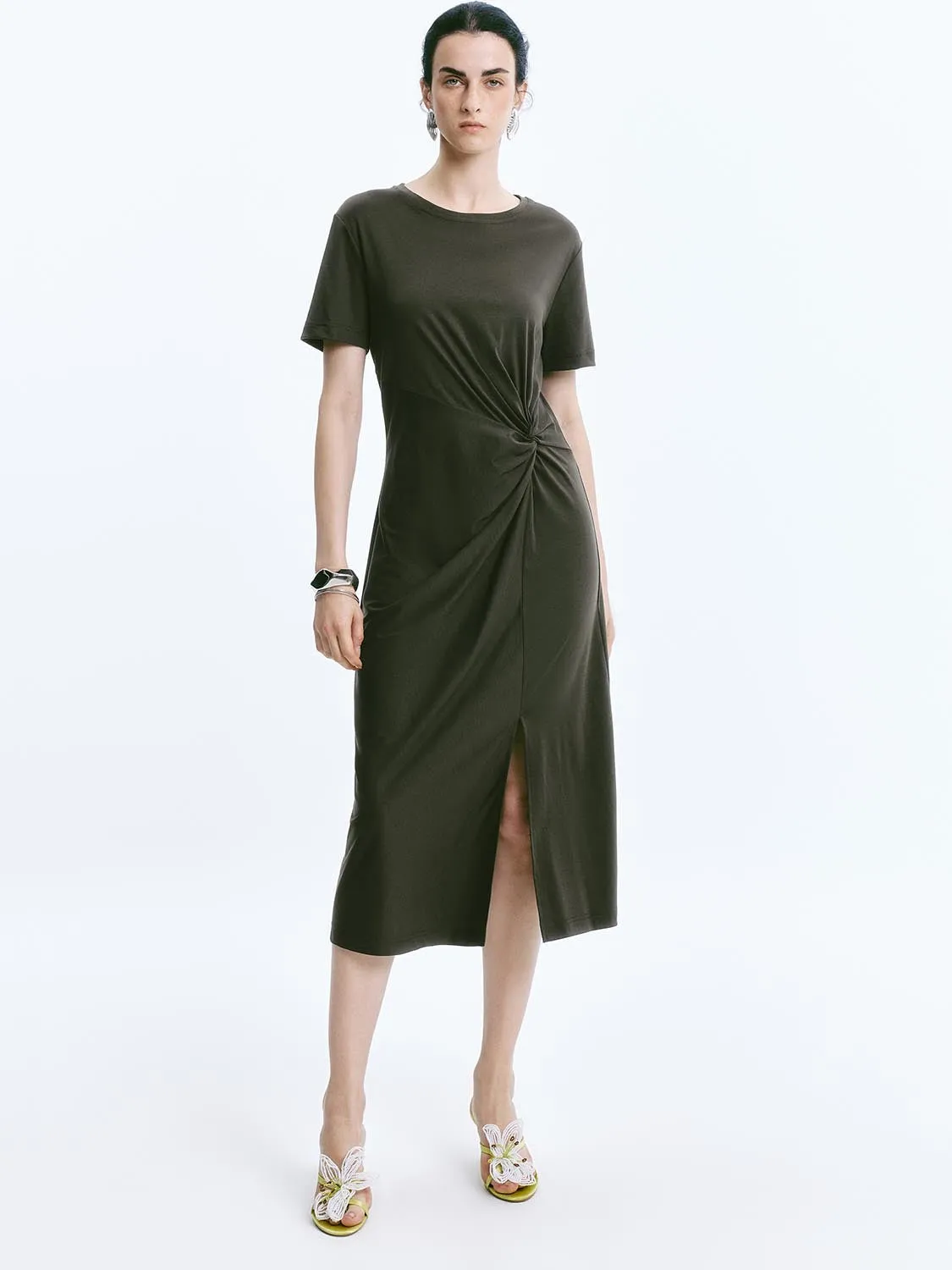 Twisted Front A-Line Dresses sold by Urban Revivo