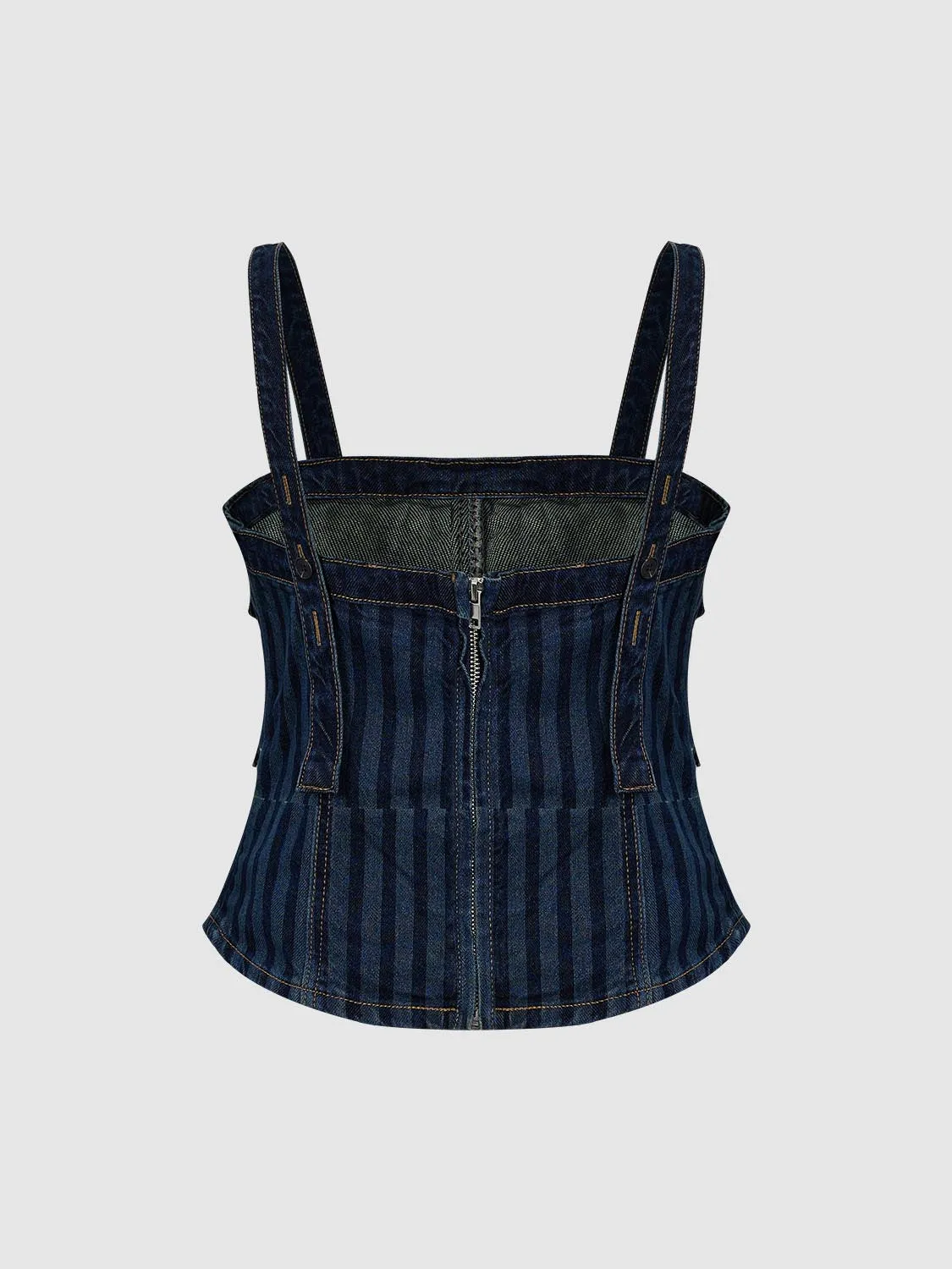 Wide Strap Denim Shirts sold by Urban Revivo product image thumbnail 2