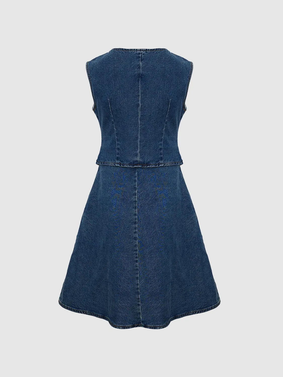 Sleeveless Denim Dresses sold by Urban Revivo product image thumbnail 2