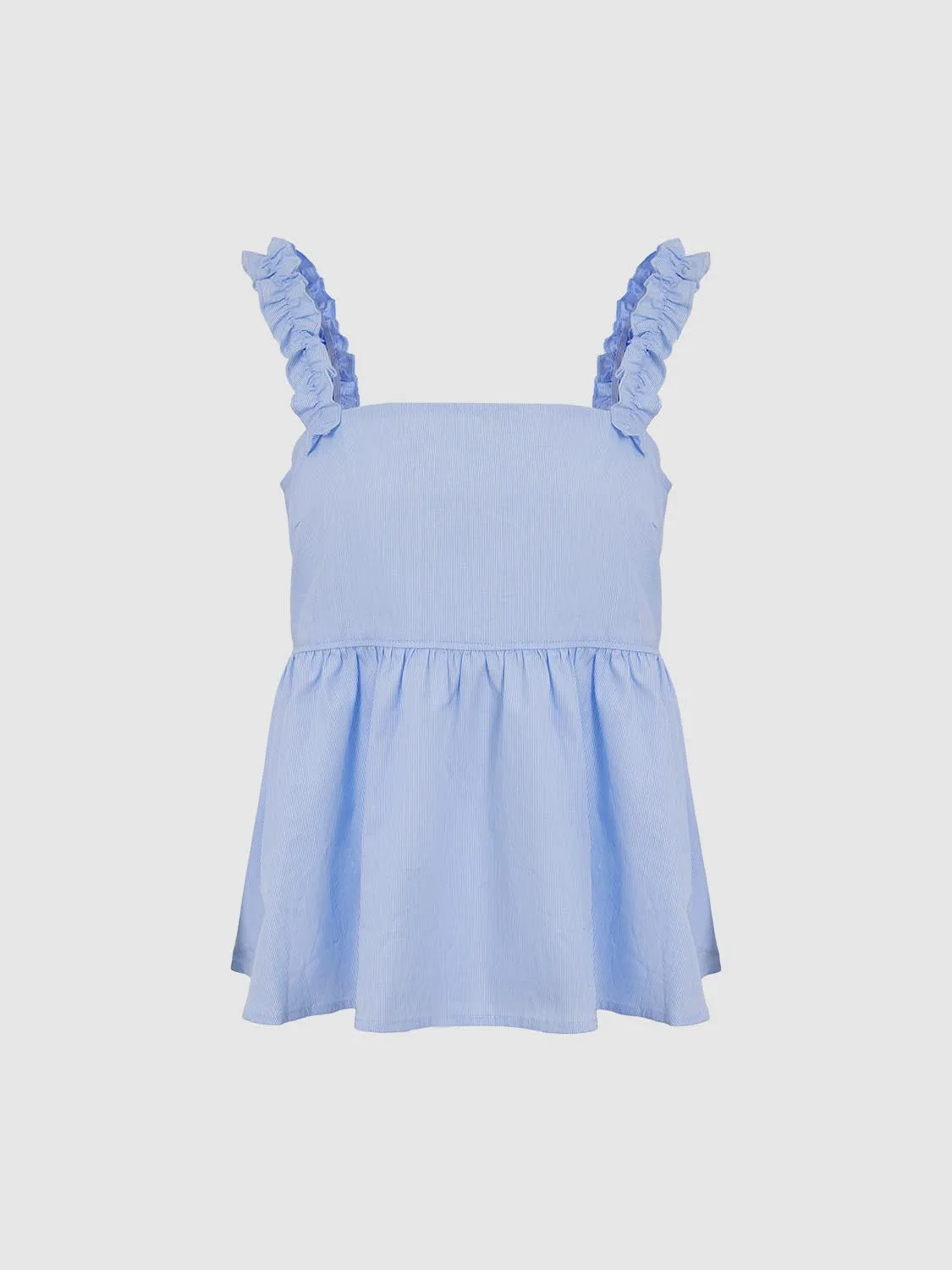 Wide Strap Shirred Cami Tops sold by Urban Revivo