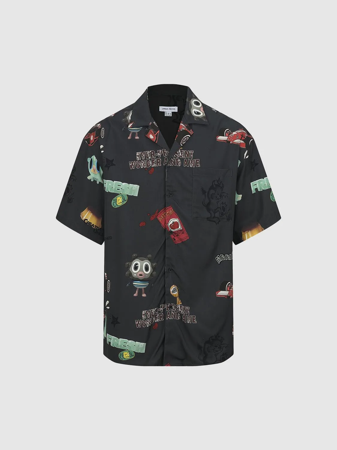 Printed Short Sleeve Shirts sold by Urban Revivo