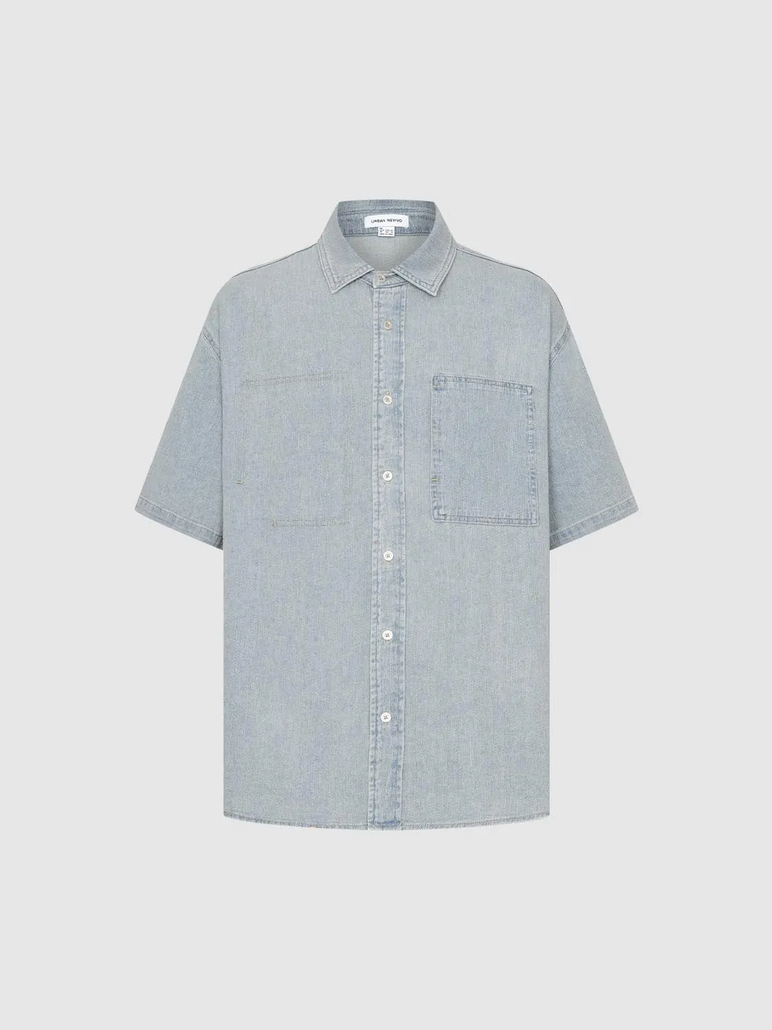Denim Short Sleeve Shirts sold by Urban Revivo product image thumbnail 3