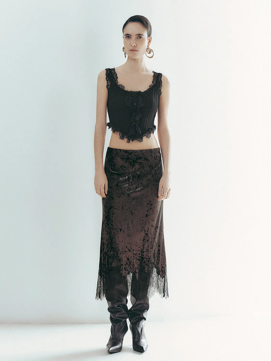 Lace Hem Straight Skirts sold by Urban Revivo product image thumbnail 5