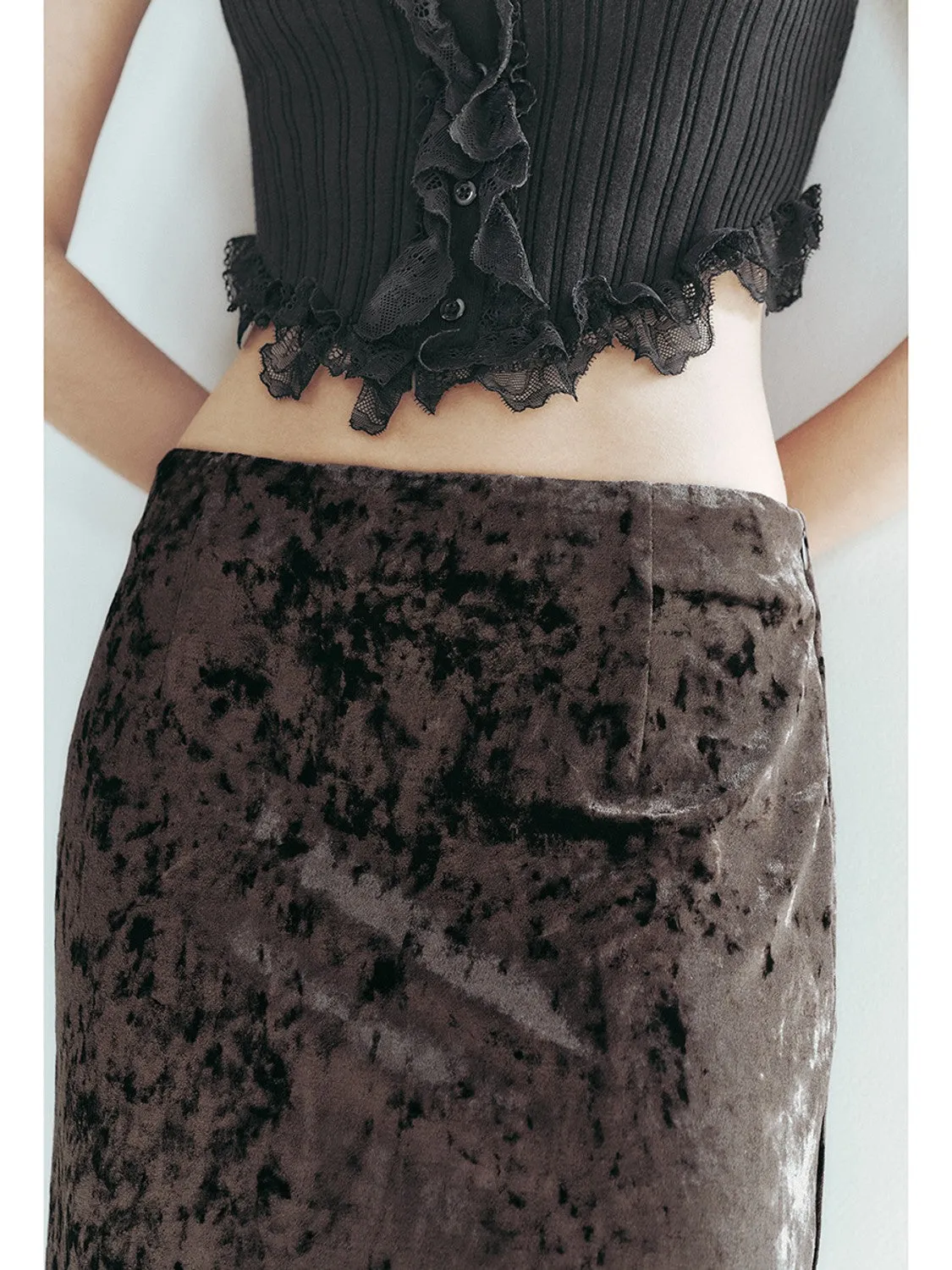 Lace Hem Straight Skirts sold by Urban Revivo product image thumbnail 4