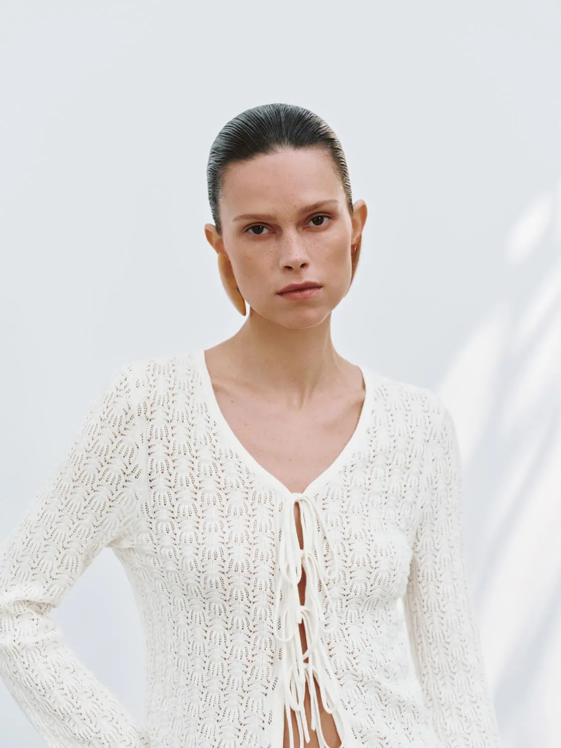 Lace Knitted Cardigans sold by Urban Revivo product image thumbnail 3