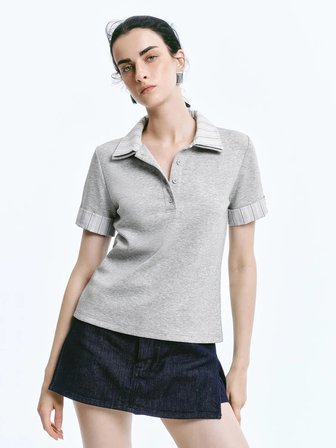 Striped Hem Polo Shirts sold by Urban Revivo