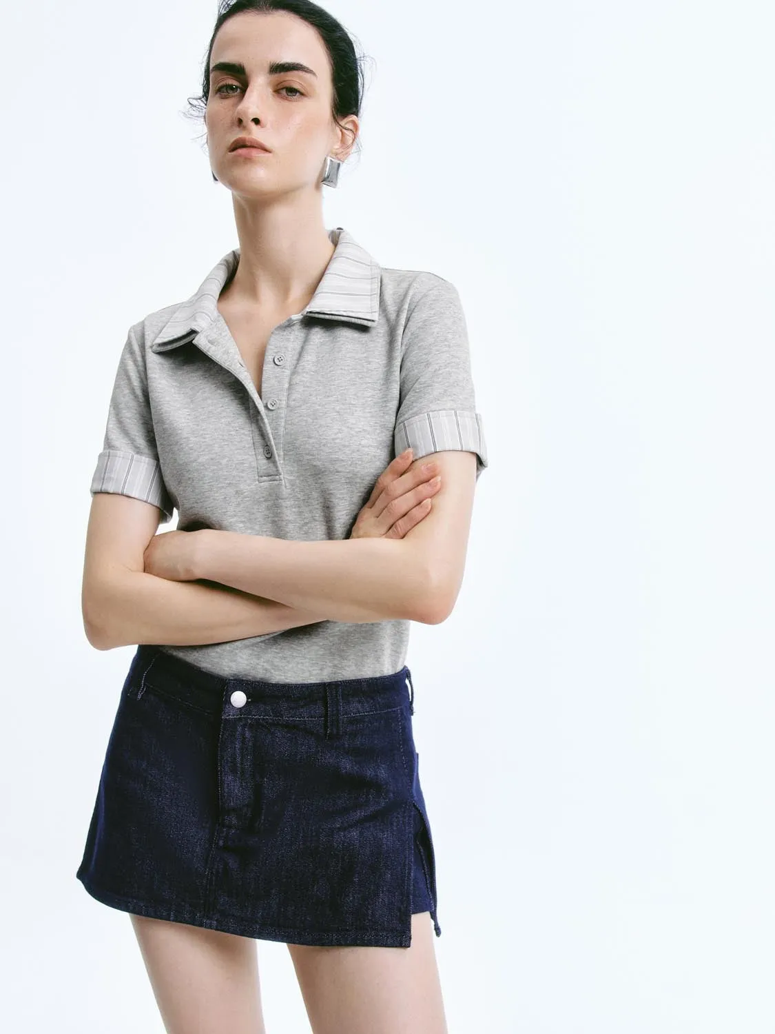 Striped Hem Polo Shirts sold by Urban Revivo product image thumbnail 3