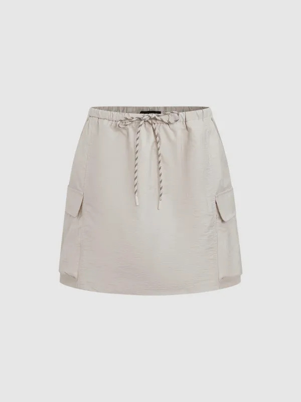 Flap Pocket A-Line Skirts sold by Urban Revivo