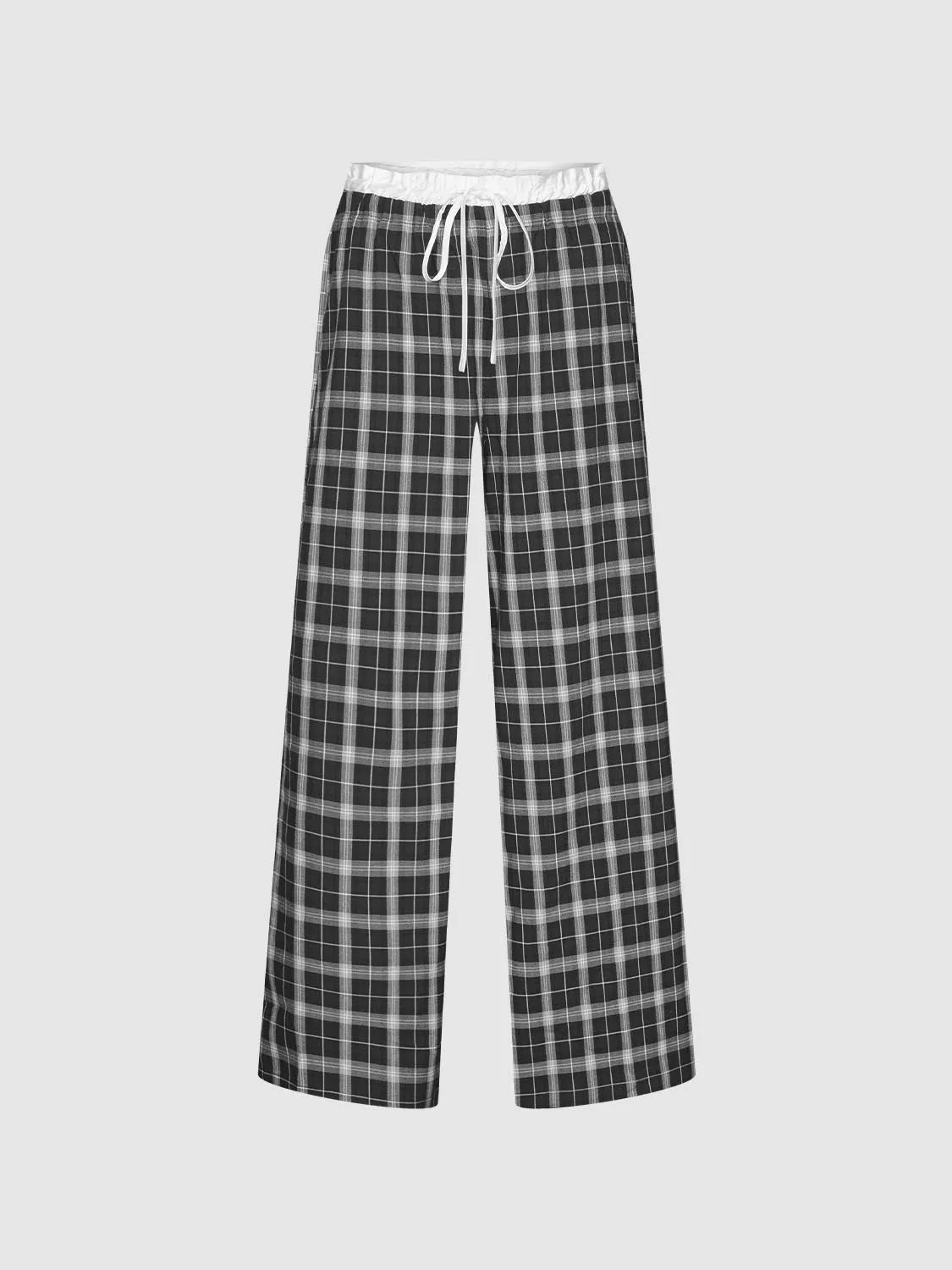 Plaid Wide-Leg Pants sold by Urban Revivo