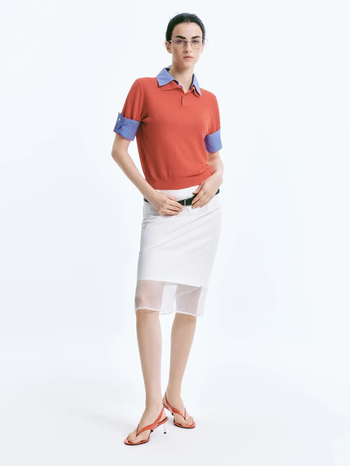 Colorblock Knitted T-Shirts sold by Urban Revivo product image thumbnail 4