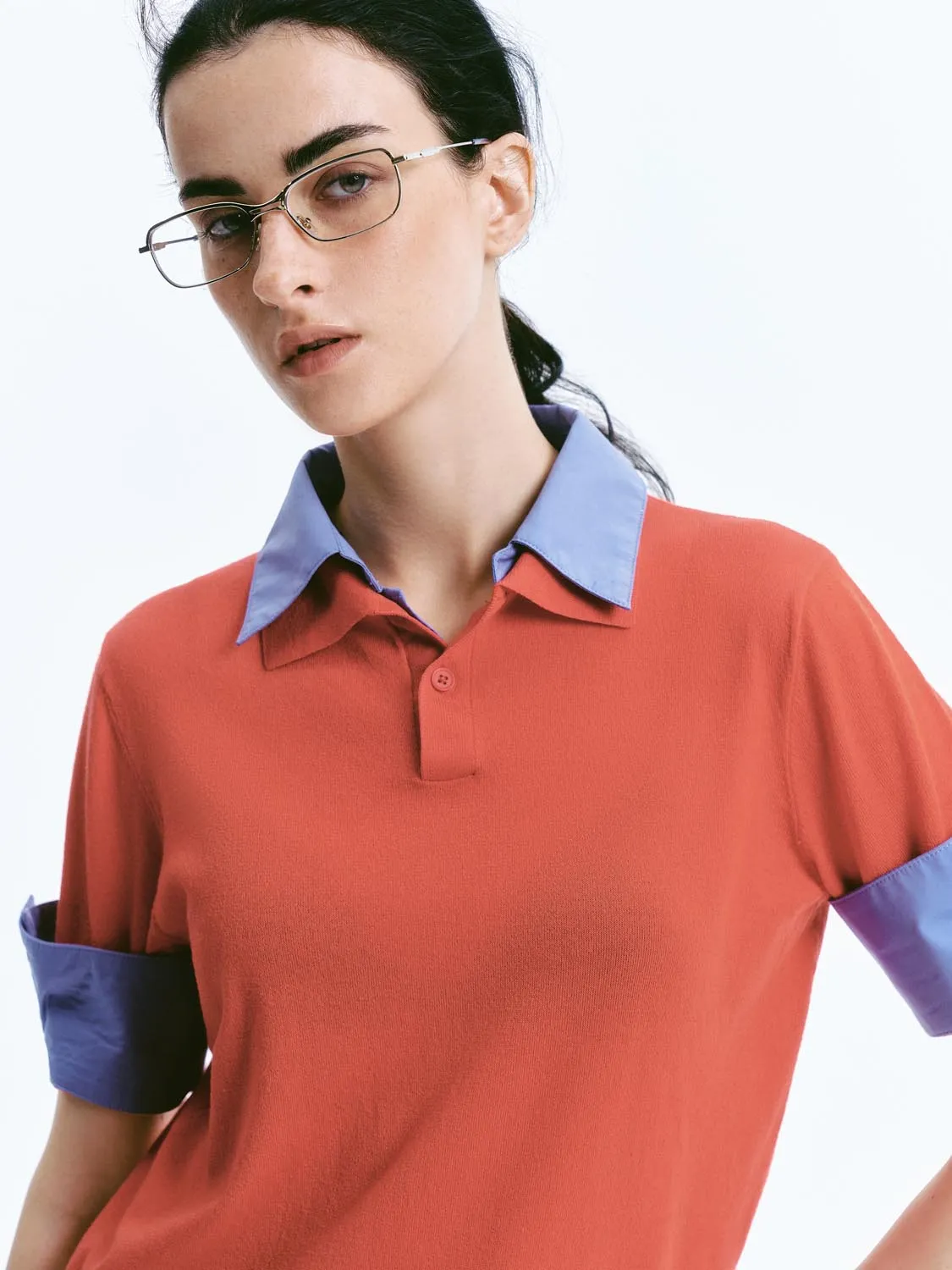 Colorblock Knitted T-Shirts sold by Urban Revivo product image thumbnail 3