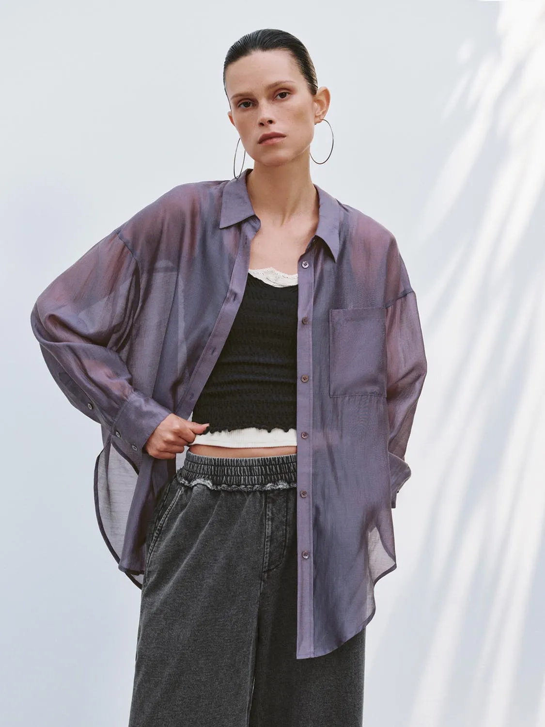 Satin Long Sleeve Shirts sold by Urban Revivo