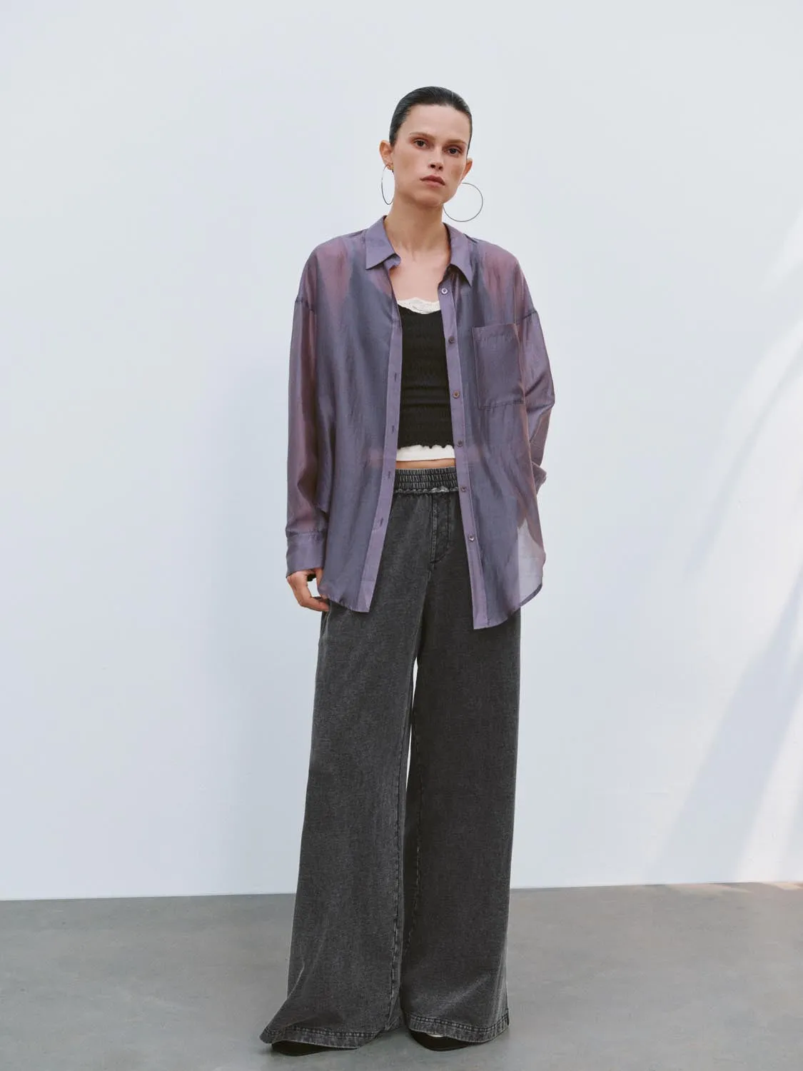 Satin Long Sleeve Shirts sold by Urban Revivo product image thumbnail 4