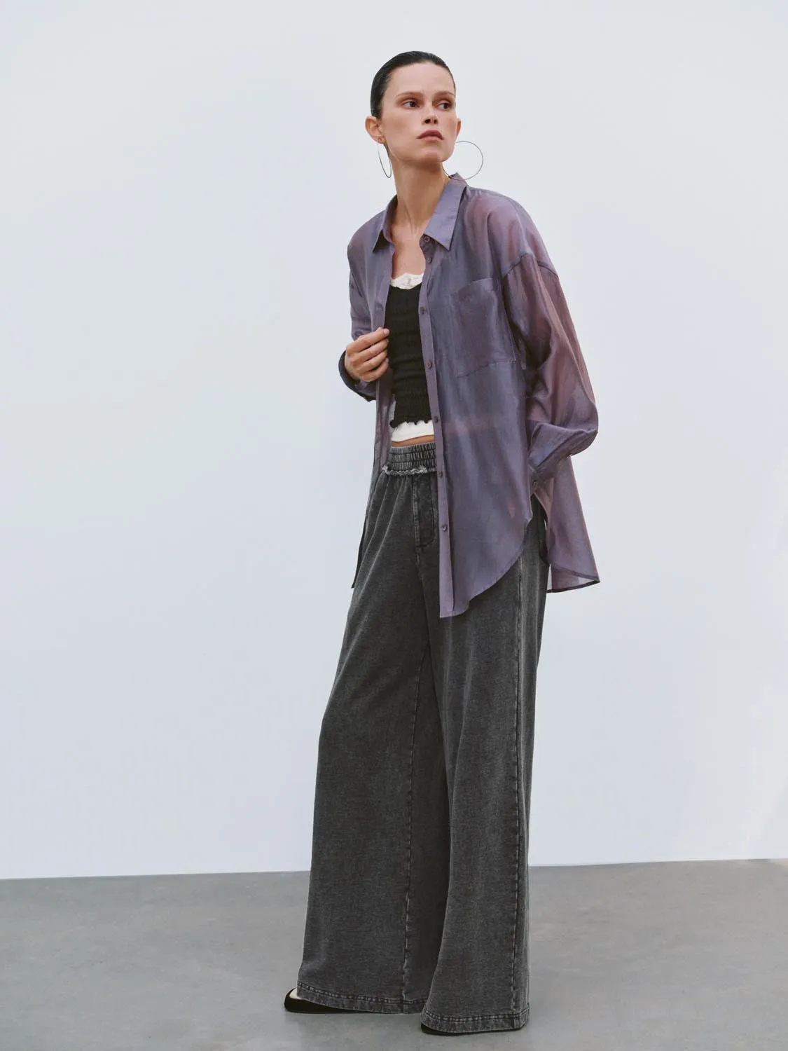 Satin Long Sleeve Shirts sold by Urban Revivo product image thumbnail 5