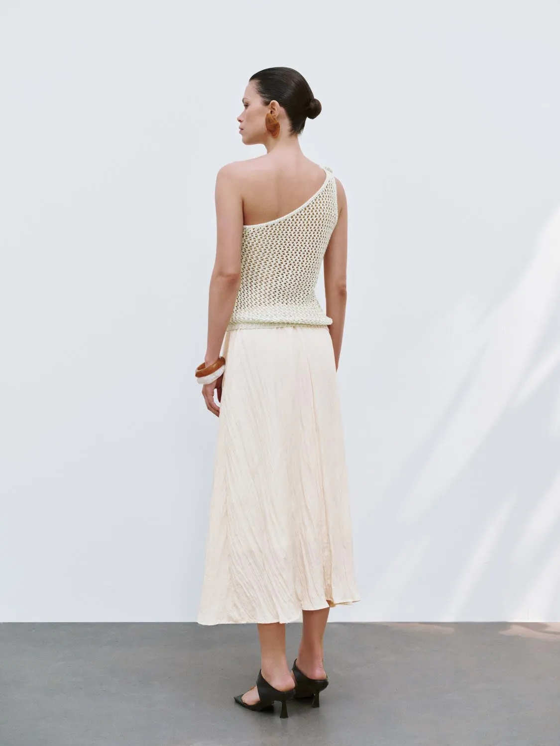 Drawstring Textured Midi Skirts sold by Urban Revivo product image thumbnail 5