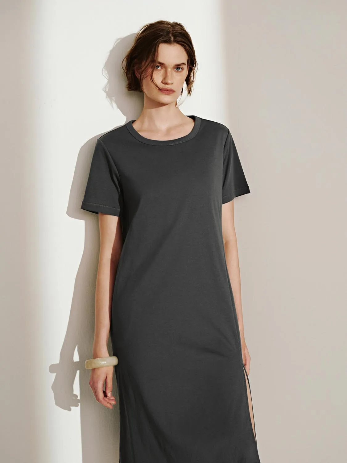 Short Sleeve Split Hem Dresses sold by Urban Revivo product image thumbnail 5