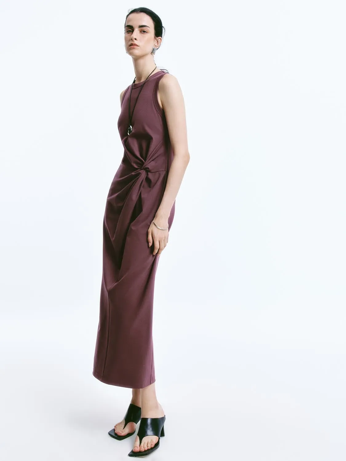 Twisted Front Sleeveless Maxi Dresses sold by Urban Revivo product image thumbnail 5