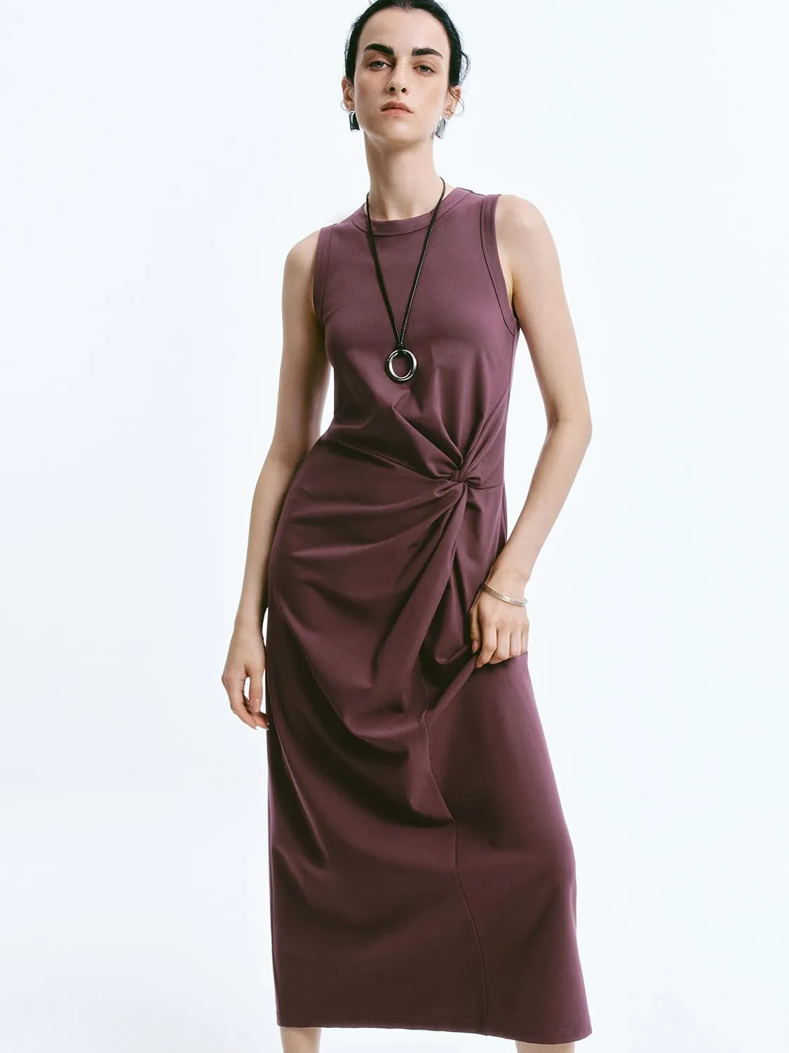 Twisted Front Sleeveless Maxi Dresses sold by Urban Revivo