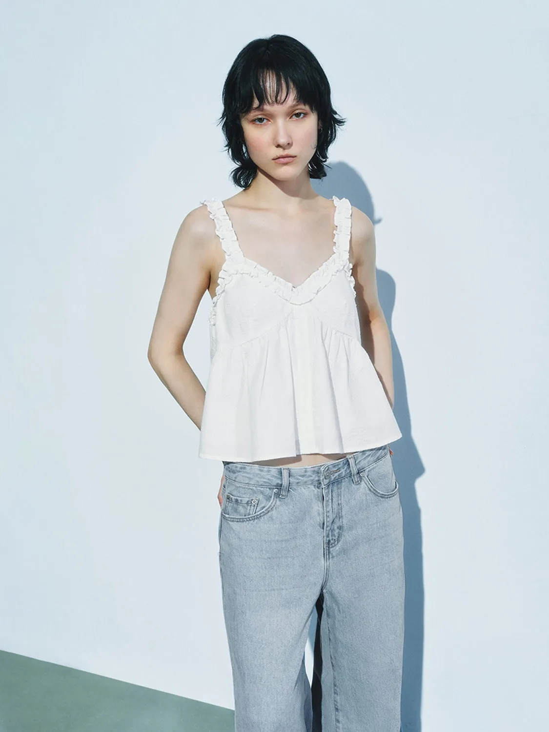 Lace Ruffle Tops sold by Urban Revivo